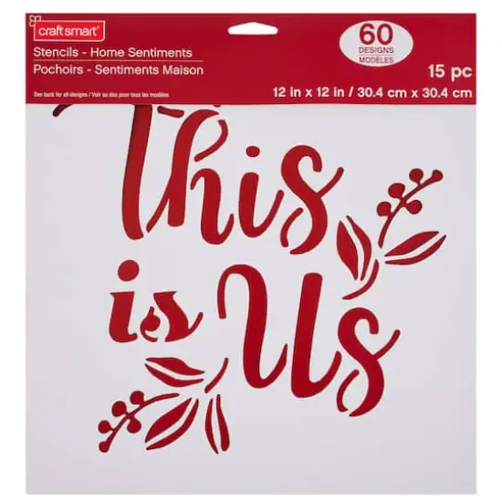 Home Sentiments Stencils by Craft Smart&reg;, 12" x 12" {3}