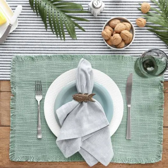 DII&reg; Basket Fringe Placemats, 4ct. Jadeite {7}