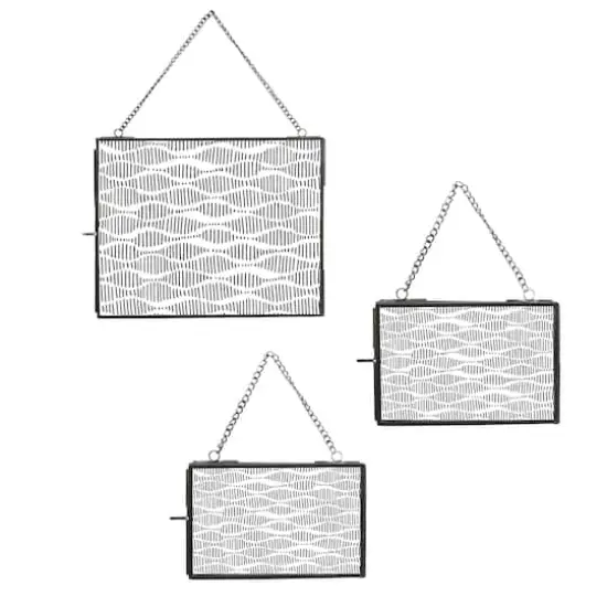 Hello Honey&reg; 3 Pack Black Metal Hanging Photo Frame {1}