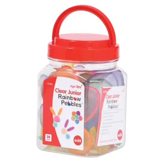 Edx Education&reg; Clear Junior Rainbow Pebbles {3}