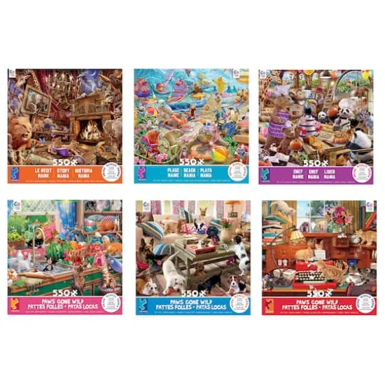Assorted Ceaco&reg; Paws Gone Wild 550 Piece Jigsaw Puzzle {1}