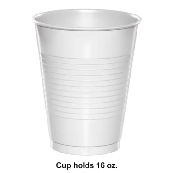 Hoffmaster 16oz. Plastic Cups, 20ct. White {3}