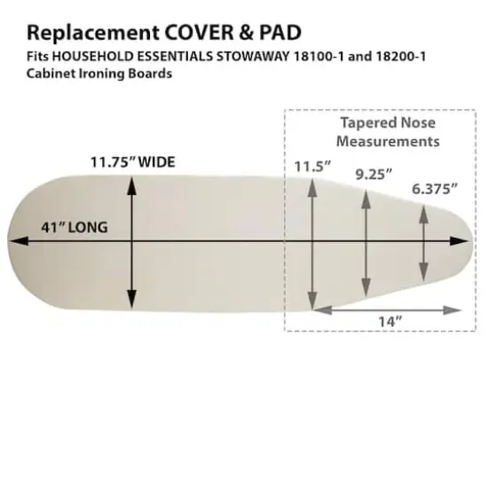 Stow Away&reg; Tabletop Ironing Board Cover White {4}