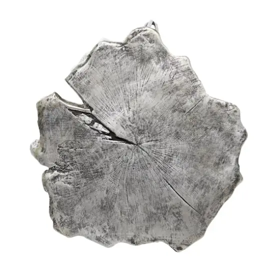 26" Polystone & Metal Modern Accent Table Gray {4}