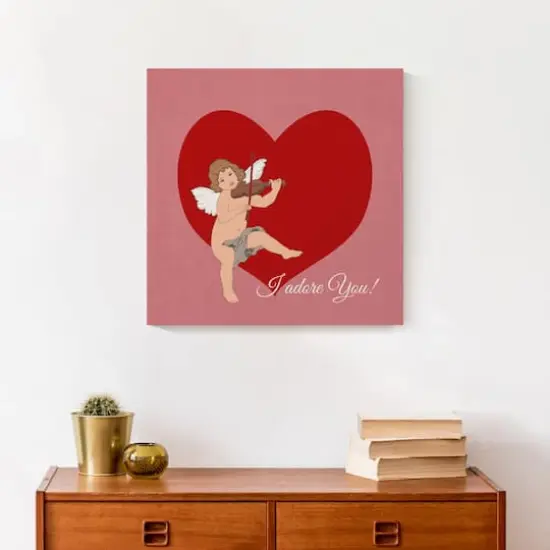 Cupid Heart 16" x 16" Canvas Wall Art {5}