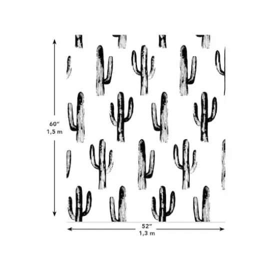 RoomMates Black & White Cactus Tapestry {5}