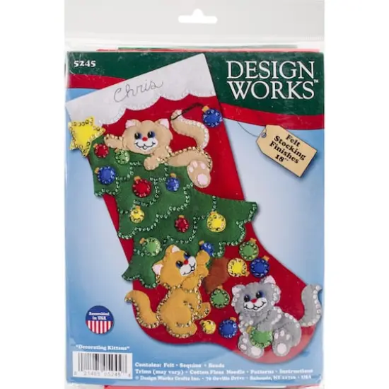 Design Works Decorating Kittens Felt Stocking Kit {1}