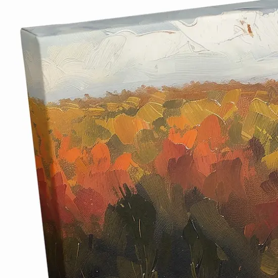 Fall Red Truck Highland 16" x 16" Canvas Wall Art {6}