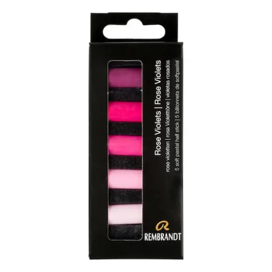Rembrandt 5 Color Rose Violets Half Stick Soft Pastel Set {1}