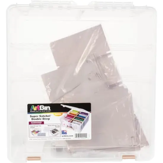 ArtBin® Rose Gold Super Satchel™ Double Deep Storage Bin with Dividers {1}