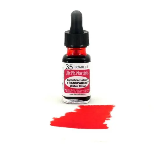 Dr. Ph. Martin's&reg; Synchromatic Transparent Watercolor, 0.5oz. 35 Scarlet {4}