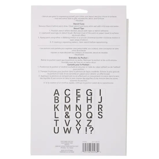 4.5" Classic Caps Alphabet Stencils by Craft Smart&reg; {5}