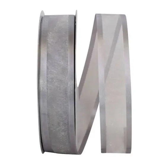 JAM Paper 5/8" x 100yd. Sheer Satin Edge Ribbon Orange {2}