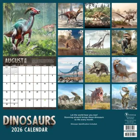 2026 Dinosaurs Wall Calendar {6}