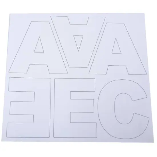 Large White Block Alphabet Stickers by Recollections&trade; {5}