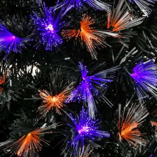 48'' Black Fiber Optic Halloween Entrance Tree {3}