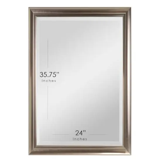 Head West Brushed Nickel Framed Wall Mirror - 40" x 28" {7}