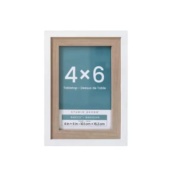 Basics&trade; 4" x 6" White & Natural Two-Tone Frame by Studio D&eacute;cor&reg; {1}