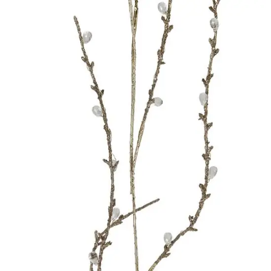 Hello Honey® 6ft. Gold Finish Faux Twig Garland with Acrylic Jewels & Glitter {4}