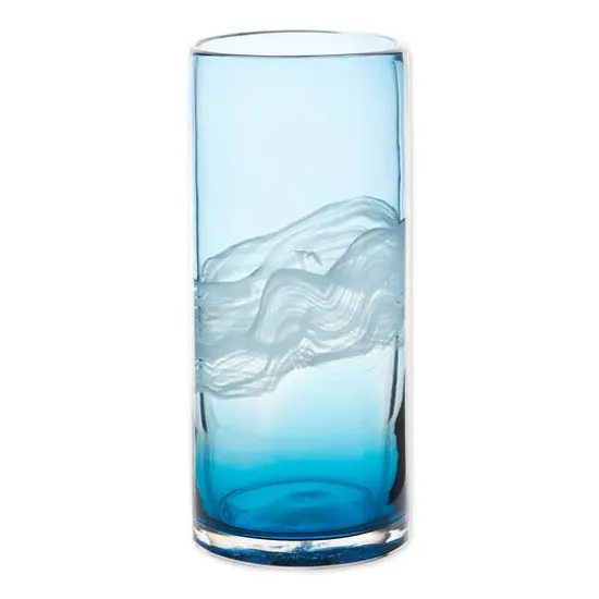 12.5" Ocean Waters Glass Vase {1}