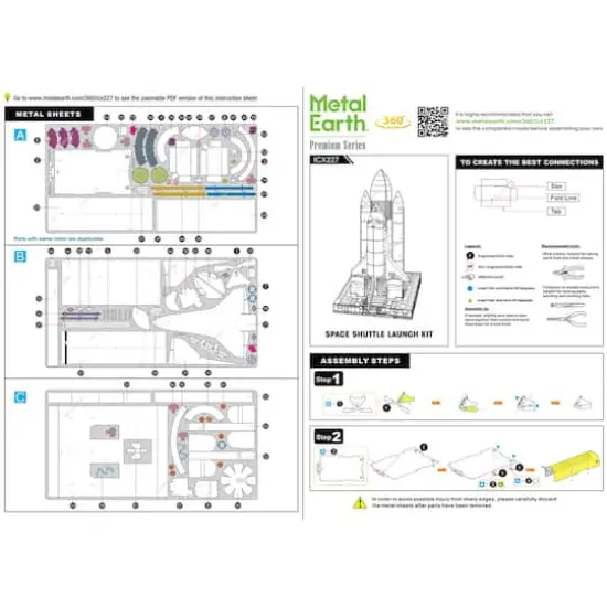 Metal Earth&reg; Premium Series Space Shuttle Launch Steel Model Kit {14}