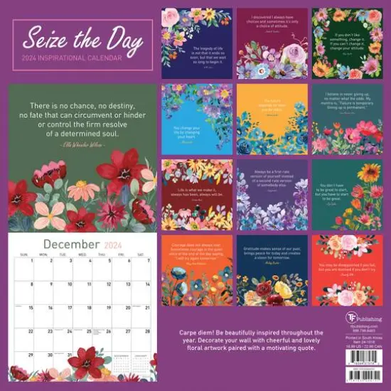 TF Publishing 2024 Seize the Day Wall Calendar {3}