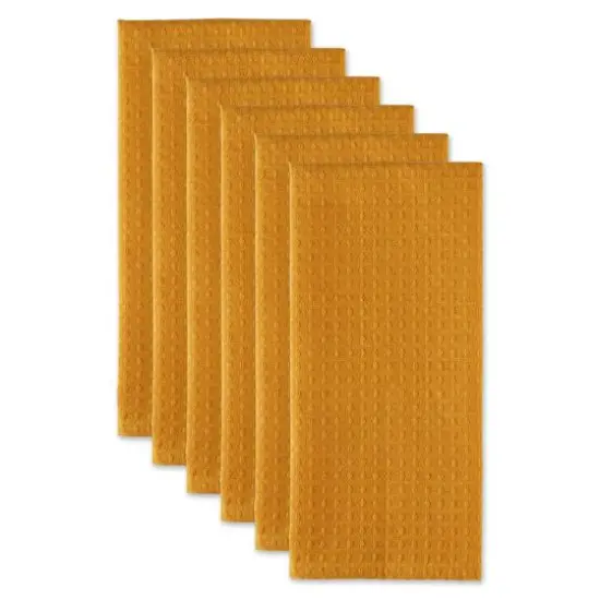 DII&reg; Honey Gold Recycled Cotton Waffle Dish Towels, 6ct. {5}