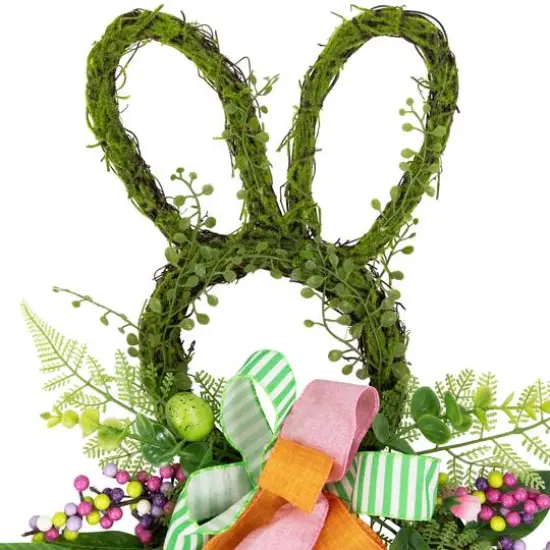 23" Twig & Vine Easter Bunny Artificial Wreath {5}