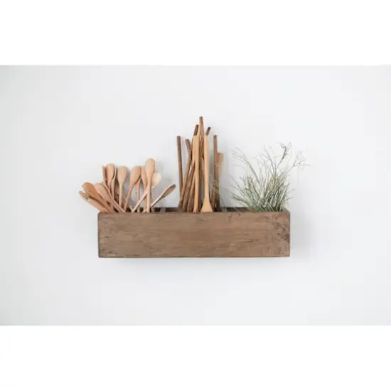 Hello Honey&reg; 20" Reclaimed Wood 3-Section Wall Container {3}