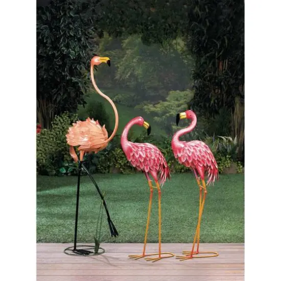 34.5" Bright Standing Flamingo {4}