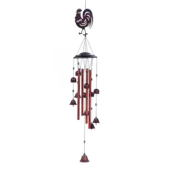 35" Rooster Bell Wind Chimes {1}