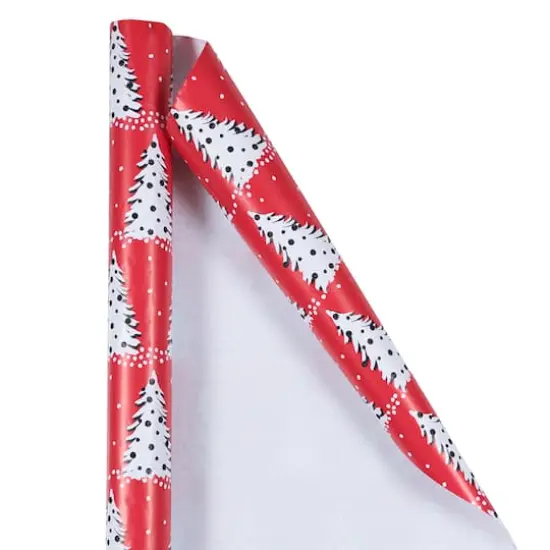 JAM Paper Painted Christmas Trees Gift Wrap {4}