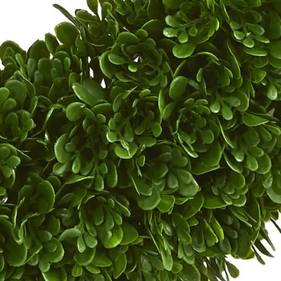 19.5" UV Resistant Green Tea Leaf Wreath {4}