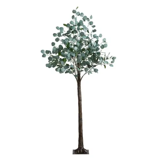 6ft. Pre-Lit Artificial Eucalyptus Tree with Warm White LED Lights {1}