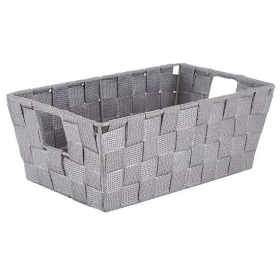 Simplify Small Grey Woven Storage Shelf Baskets, 2ct. {7}