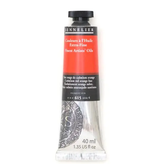 Sennelier Artists' Oil Color, 40mL 615 Cadmium Red Orange Hue S4 {1}