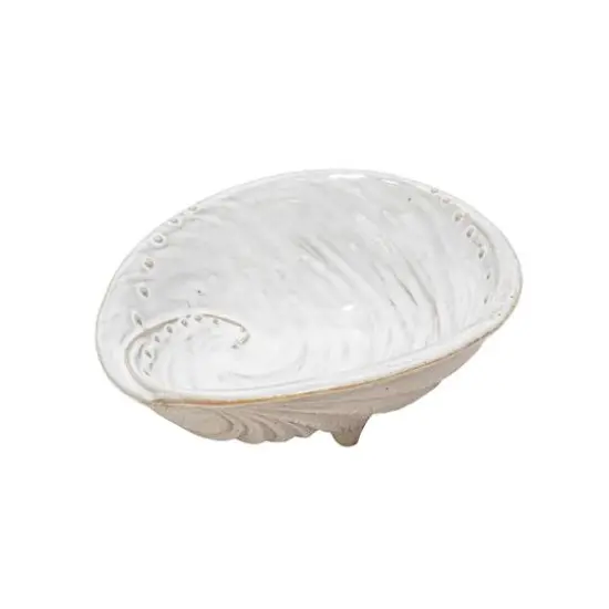 Hello Honey&reg; 6.25" White Abalone Shell Stoneware Plates, 6ct. {6}