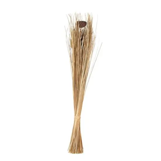 3.4ft. Brown Dried Plant Pampas Grass Natural Foliage with Fan Palm Leaves {6}
