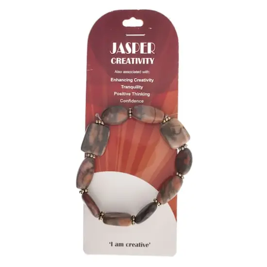 John Bead Jasper No.82 Natural Stone Stretch Bracelet {5}