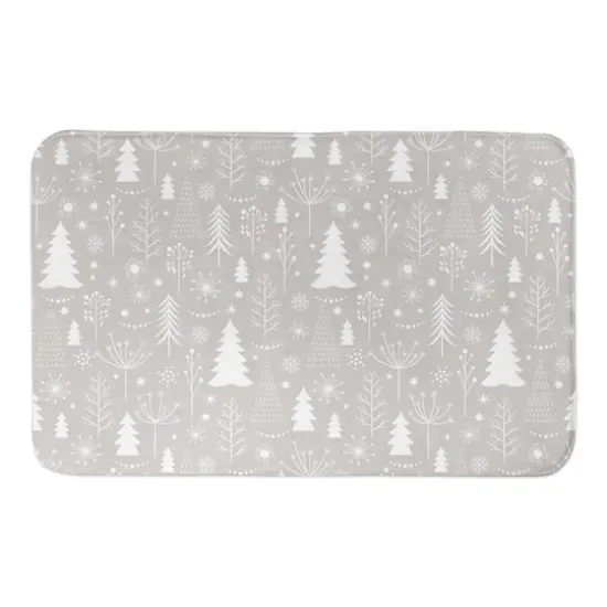Designs Direct Winter Tree Soft Gray Bath Mat, 34" x 21" {1}