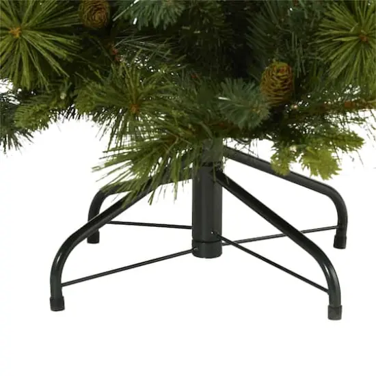 4ft. Pre-Lit North Carolina Mixed Pine Artificial Christmas Tree, Warm White LED Lights {5}