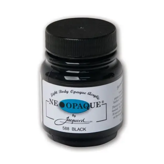 Jacquard Neopaque&reg; Acrylic Paint, 2.25oz. 588 Black {1}