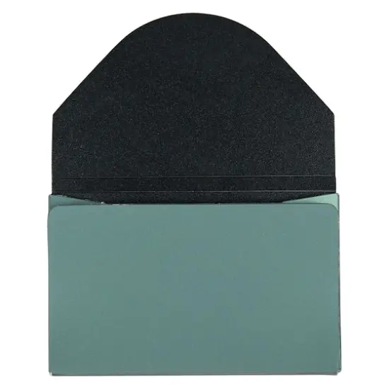 JAM Paper Plastic Business Card Holder Case Green Metallic {5}