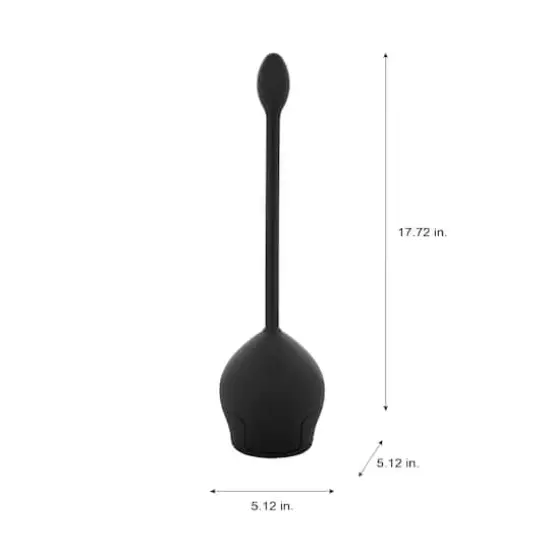 Bath Bliss Black Firm Grip Tulip Toilet Bowl Brush {5}