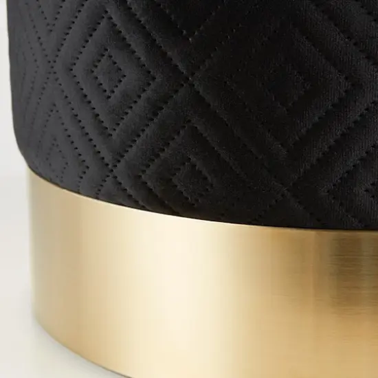 16.5" Black Velvet Stool {3}
