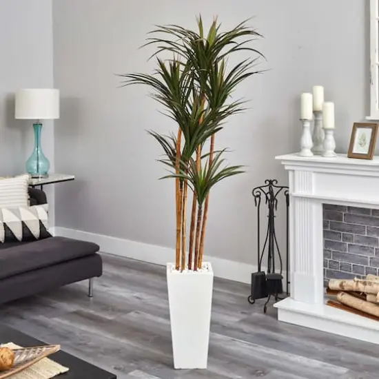6.5ft. Giant Yucca Artificial Tree in White Planter {3}