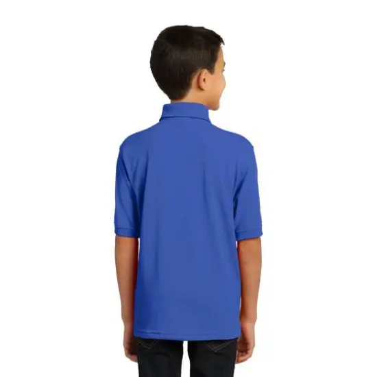 Port & Company&reg; Youth Core Blend Jersey Knit Polo Royal {6}