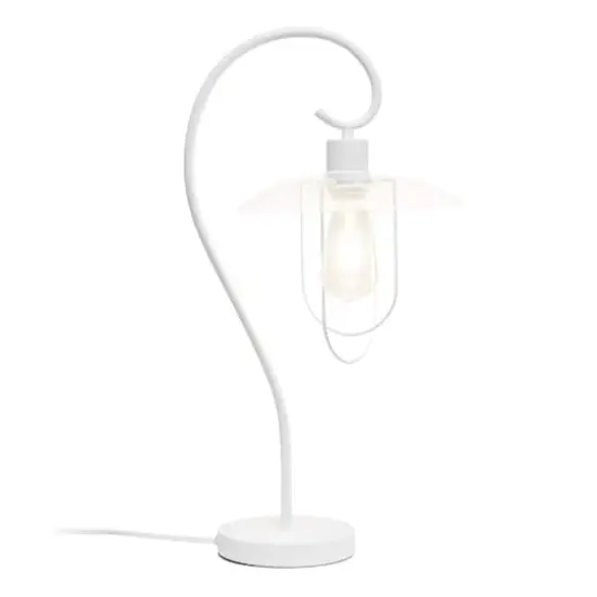 Lalia Home Modern Metal Scroll Table Lamp White {5}