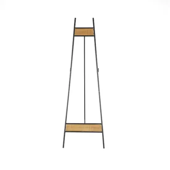 57.5" Black Metal Easel with Wood Accents {5}