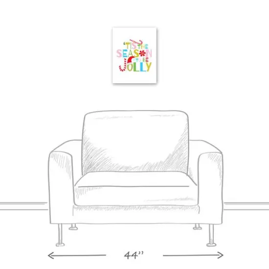 Tis the Season to be Jolly 11x14 Canvas Wall Art {6}